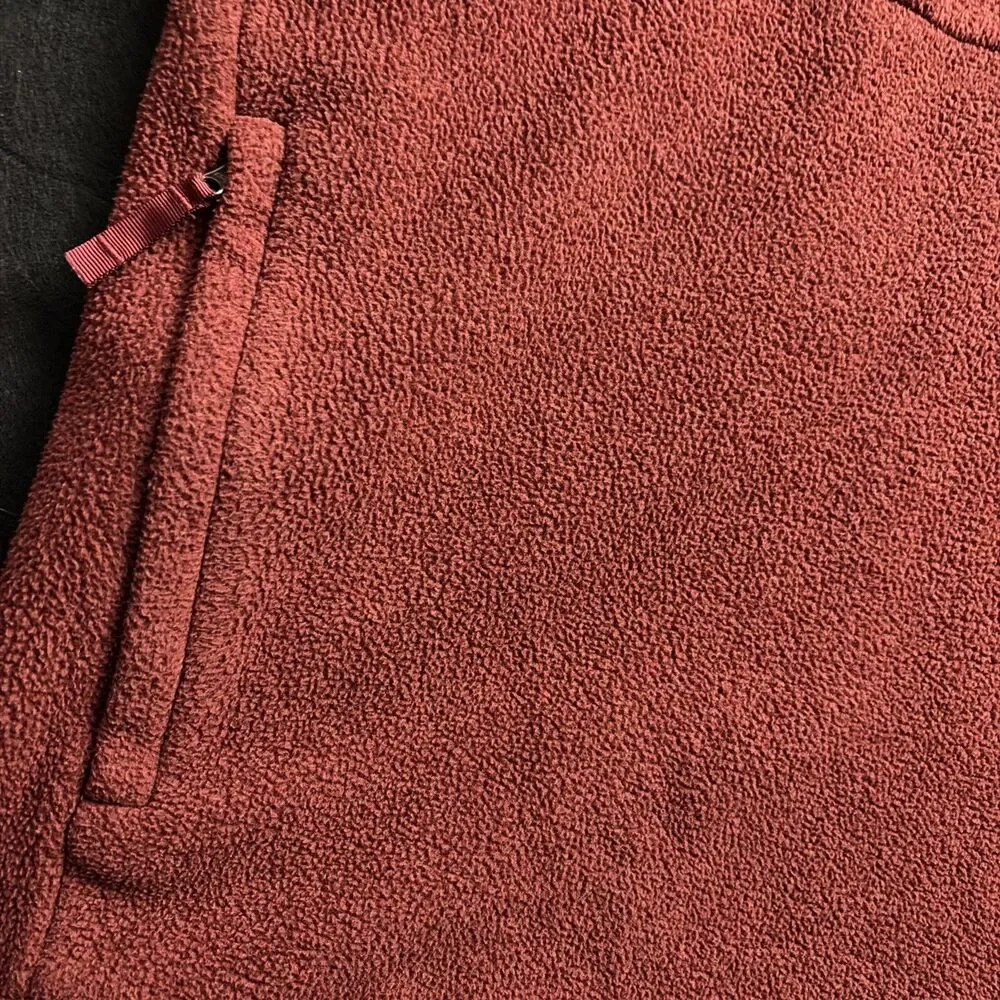 The North Face Glacier Fleece 1/2 Zip Pullover Sz XL Mens Red Brick snow golf